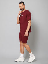 RS BE GAMER-OVERSIZED CO-ORD-MAROON